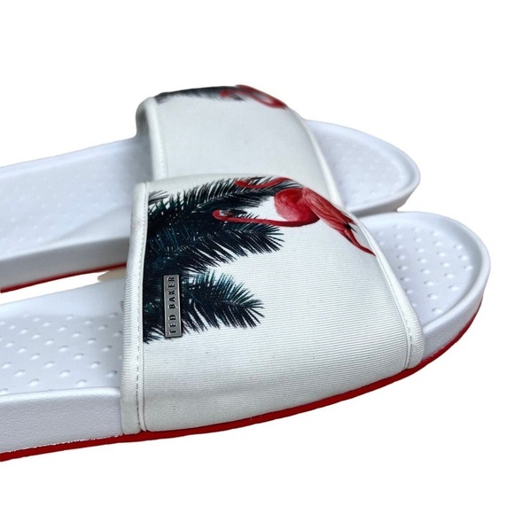 Ted Baker Slides Sandals Sauldi 2 Arch Support Flamingo Palm Tree Men Size US 13 main image 7